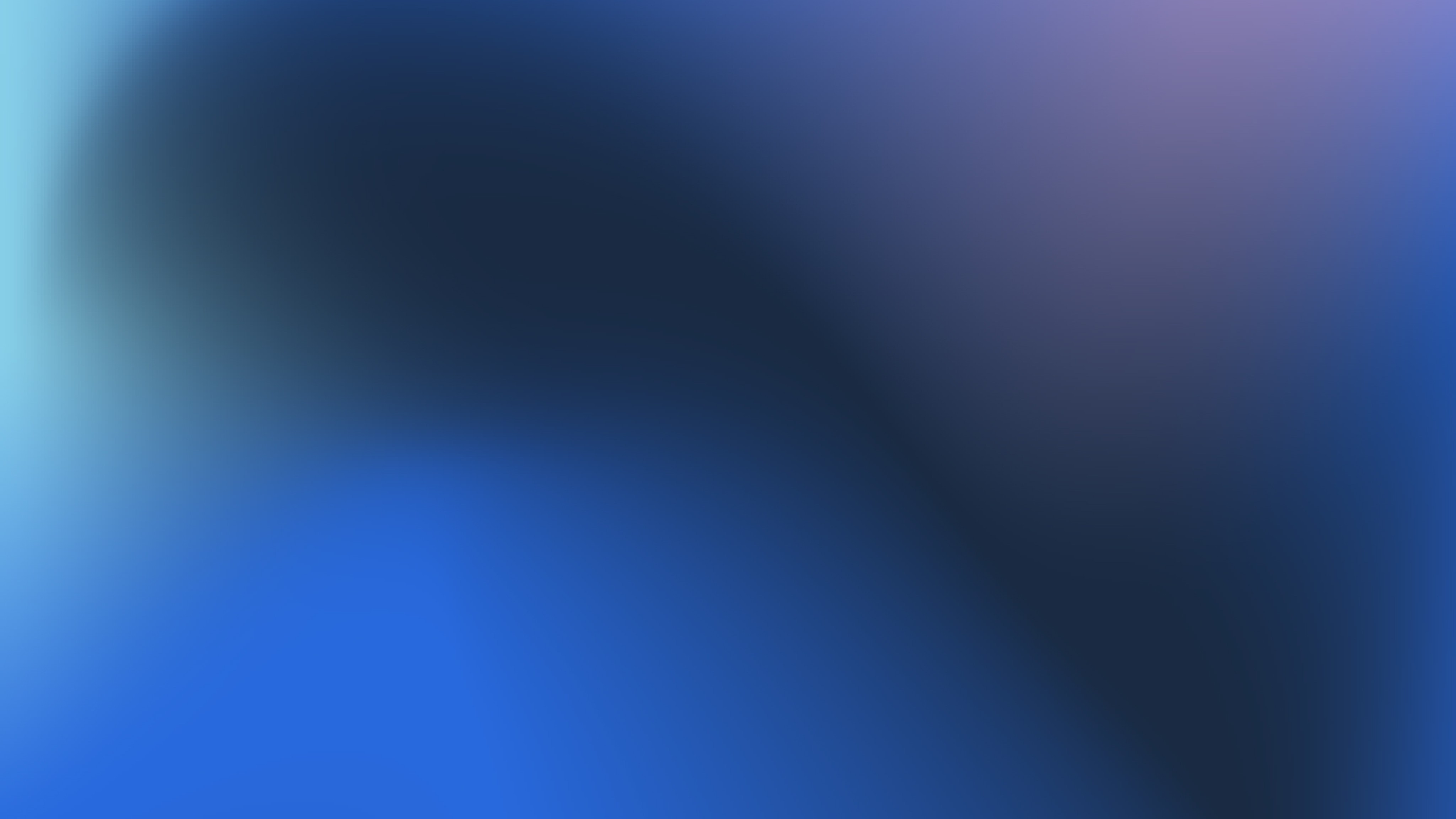 A smooth gradient background transitioning from bright cyan blue on the left to dark navy and black on the right.