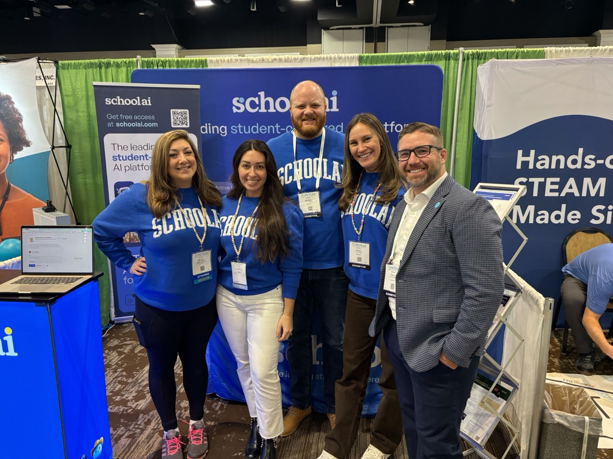 SchoolAI event booth panoramic